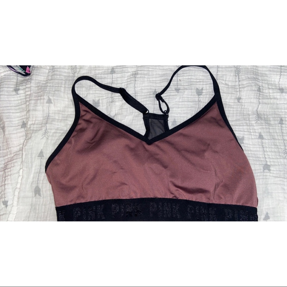 Pink sports bra